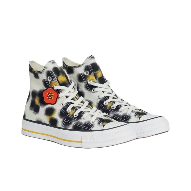 Converse x KENZO Chuck 70 High Top Canvas Shoes Unisex Black White-1