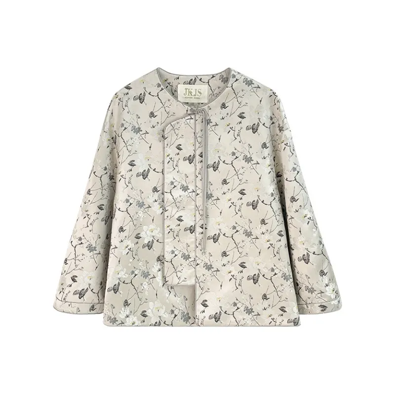 JK&JS Jackets & Coats Women's Silver Gray-0