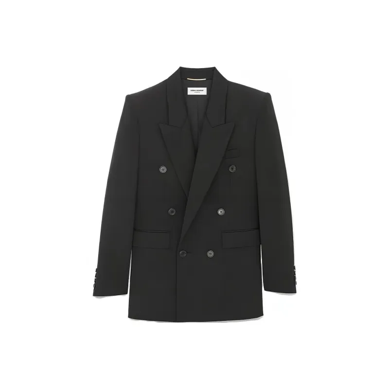 SAINT LAURENT Double breasted Wool Blazer-0