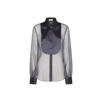 Brunello Cucinelli Buttoned Long Sleeved Top