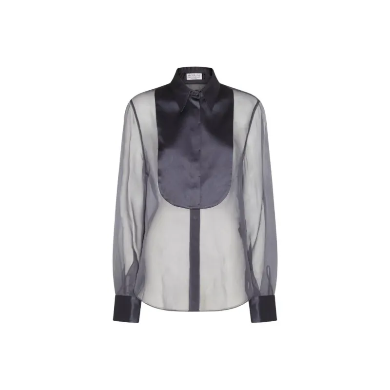 Brunello Cucinelli Buttoned Long Sleeved Top-0