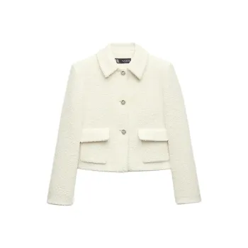 ZARA Jackets Coats Women's Raw White