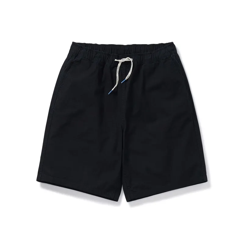 714STREET 100% Cotton Plaid Shorts Unisex Black Gray-0