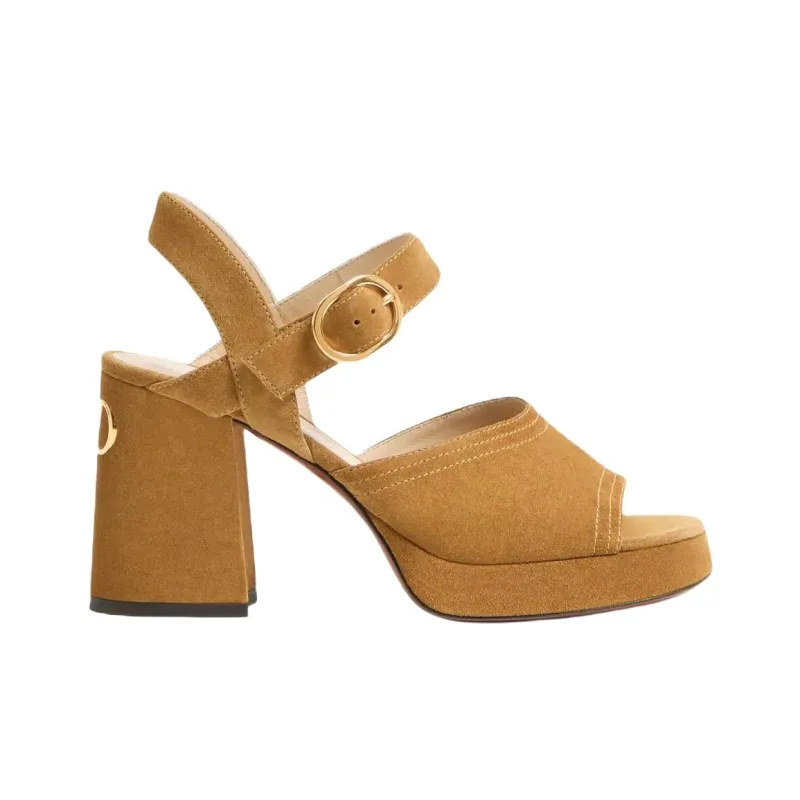 Valentino Fawcette One Strap Sandals 10cm Women's Beige-1