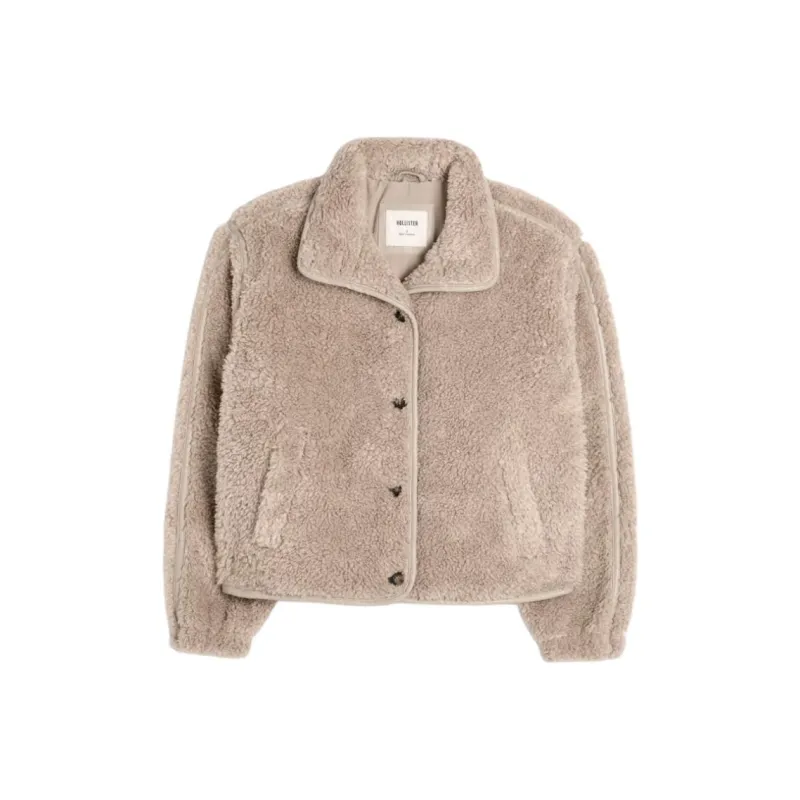 Hollister Jackets Coats Women's Light Brown-0