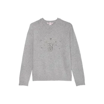 Victoria's Secret Embellished Crewneck Sweater / MHG Knitwear Women's Medium Gray