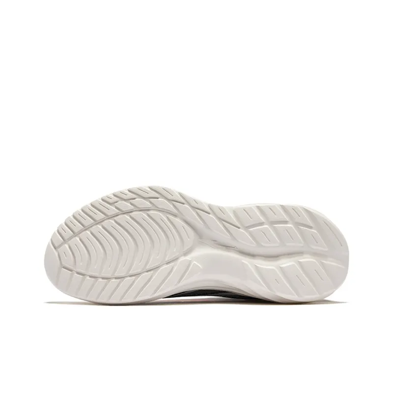 Erke Cushioning Rebound Lightweight Breathable Low-Top Running Shoes Men's Microcrystal White/Jet Black-4