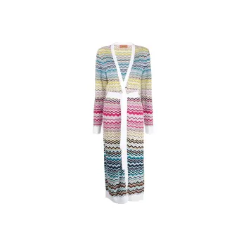 MISSONI Zig-Zag Woven Belted Cardigan