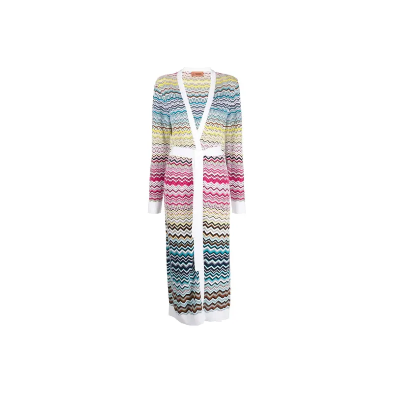 MISSONI Zig-Zag Woven Belted Cardigan-0