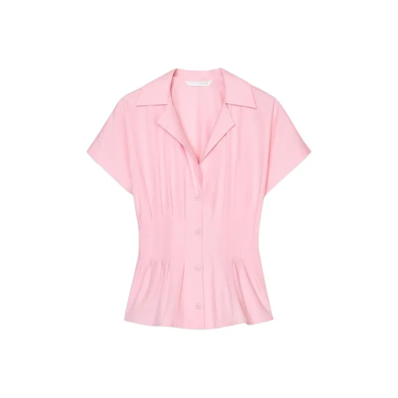 ZARA ZW Series Shirt Women's Neon Pink Red-0