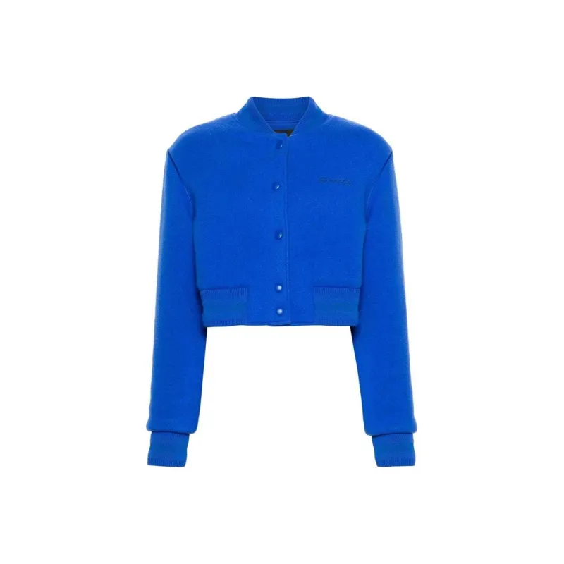 Givenchy Cropped Wool Bomber Jacket 'Iris Purple'-0