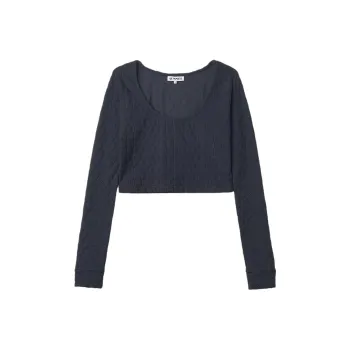 Sunnei Embossed Logo print Cropped Top