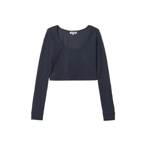 Sunnei Embossed Logo print Cropped Top