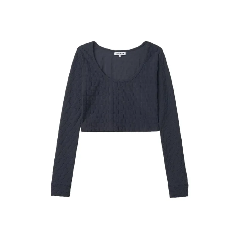 Sunnei Embossed Logo print Cropped Top-0