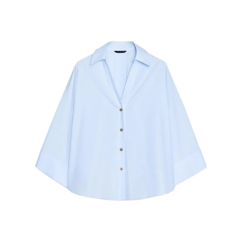ZARA Shirt Women's Light Sky Blue-0