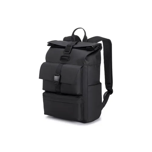 KINGSONS Polyester Backpack Large Size Men's Black/Gray