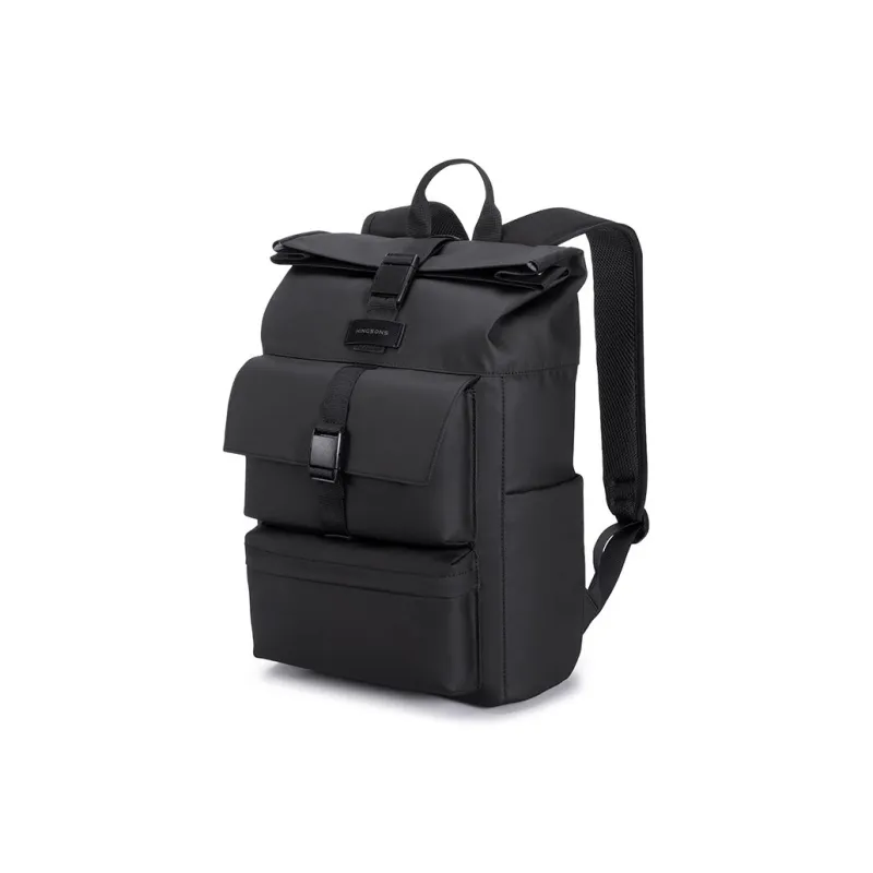 KINGSONS Polyester Backpack Large Size Men's Black/Gray-0