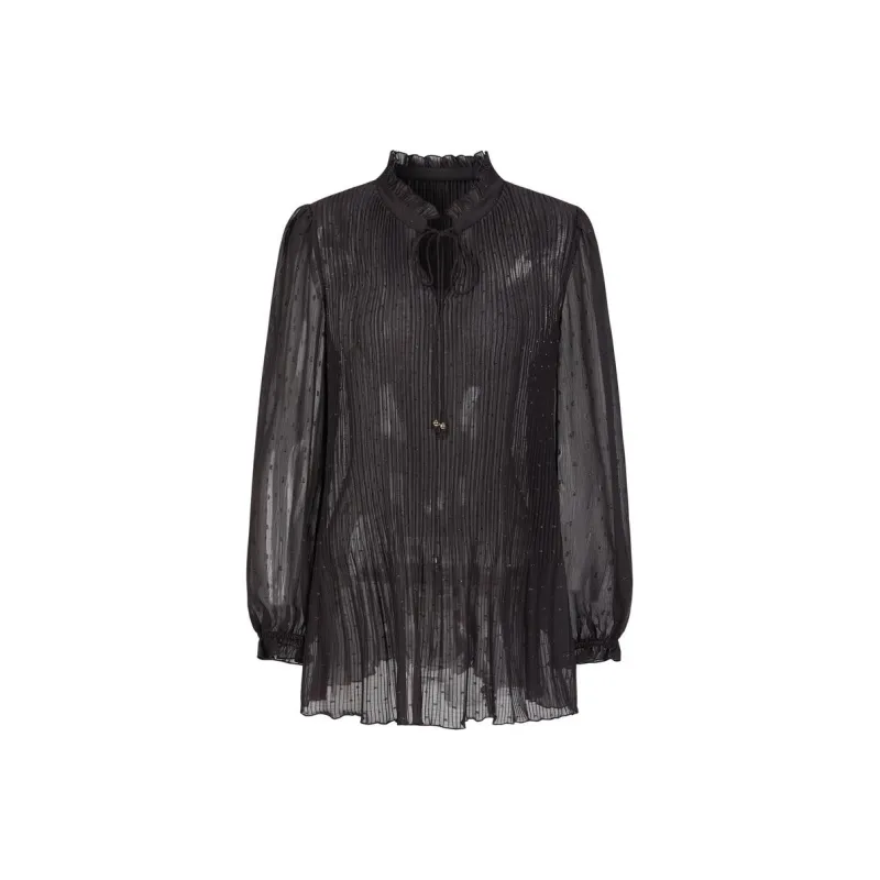 JZ. ANNAKRO Chiffon Shirts Women's Coffee-0