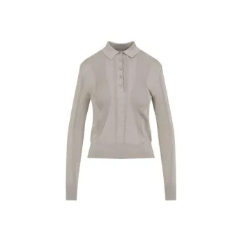 DRIES VAN NOTEN Button Detailed Long Sleeved Polo Shirt