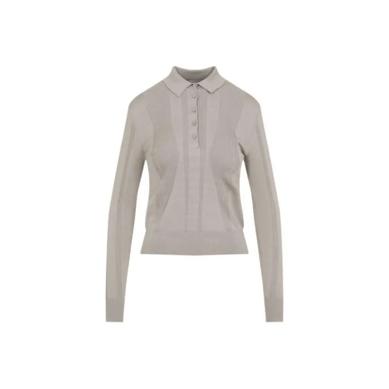 DRIES VAN NOTEN Button Detailed Long Sleeved Polo Shirt-0