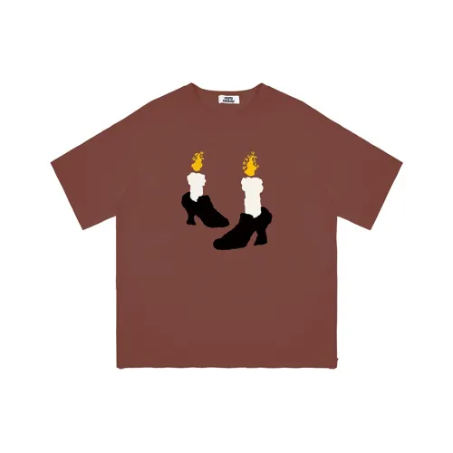 EMPTY REFERENCE Short Sleeved T Shirts Unisex Brown