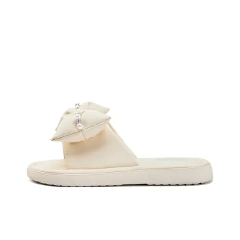 LINGPAO Rubber Sole Crystal Slide Slippers Women's