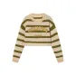 Beige Green Stripes