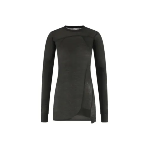 RICK OWENS Long Sleeved Round Neck T Shirt