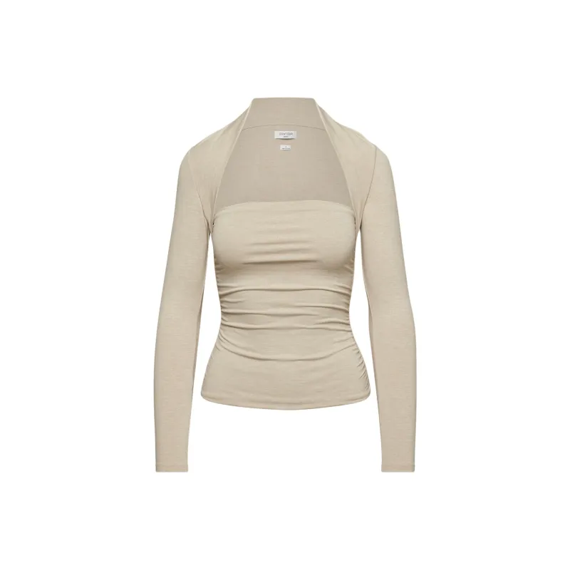 ARITZIA T-Shirt Women's Heather Oat Beige/Stonecrop Oatmeal Beige-0