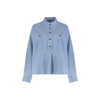 ISABEL MARANT ETOILE Vero Half Button Denim Top