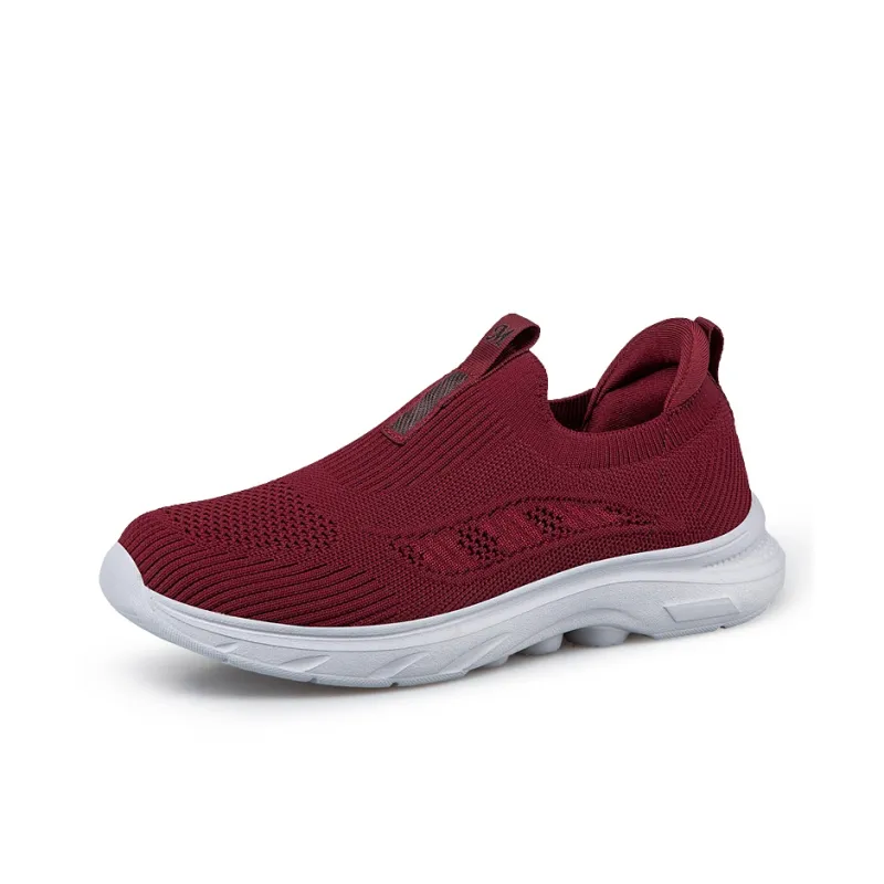 Kuding Elderly Shoes Soft Sole Comfortable Slip on Breathable And Lightweight Low Top Casual Shoes Unisex-5