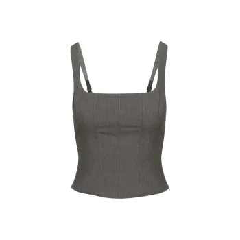 ARITZIA Sunday Best Roulade Top Camisole Women's Heather Charcoal/Stone Phoebe Zhennan Charcoal