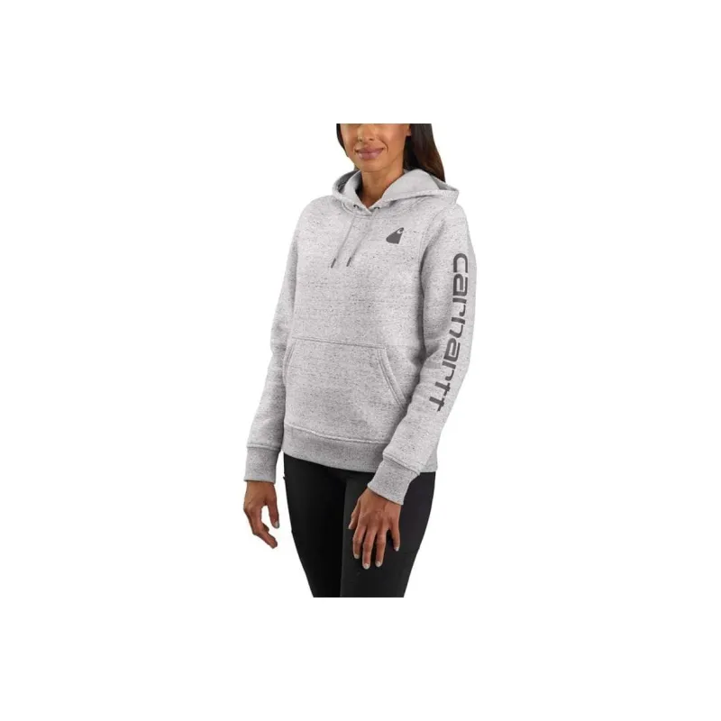 Carhartt 102791 WOMEN'S MIDWEIGHT LOGO SLEEVE GRAPHIC HOODIE Sweatshirt RELAXED FIT Women's-1