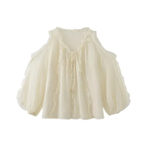 Homemade Willow Silk 2025 Summer Chiffon Shirt Unisex