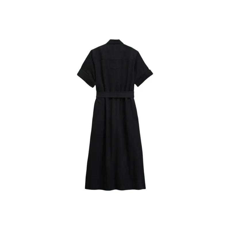 ZARA Short Sleeved Dress Women's Deep Sea Blue-1