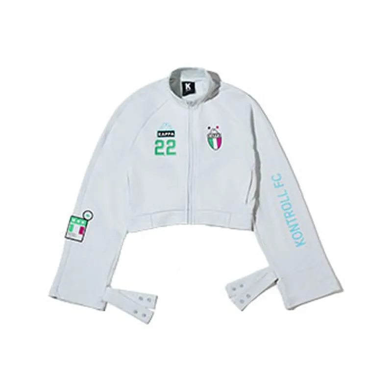 Kappa Jacket Women's Black Ivory White-2
