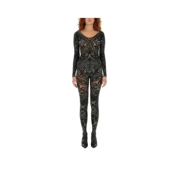Wolford X Etro Body Tattoo V-neck Catsuit