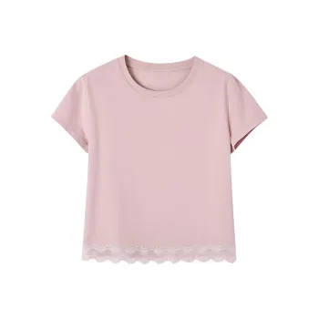 LUYOUYE T Shirts Women's Leather Pink