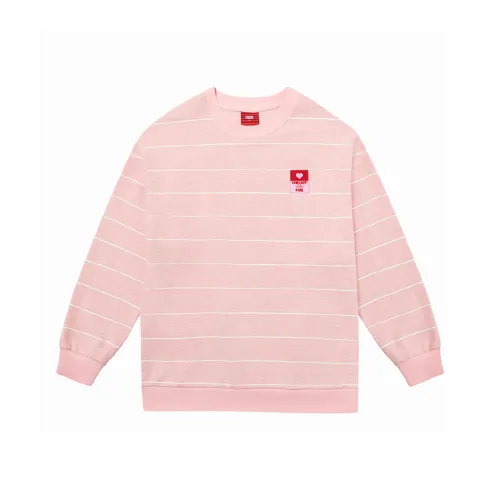 Checkitout Sweatshirt Unisex Peach Blossom Lace Pink/Ecru