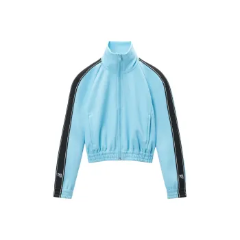 Alexander Wang Logo tape Cropped Track Jacket