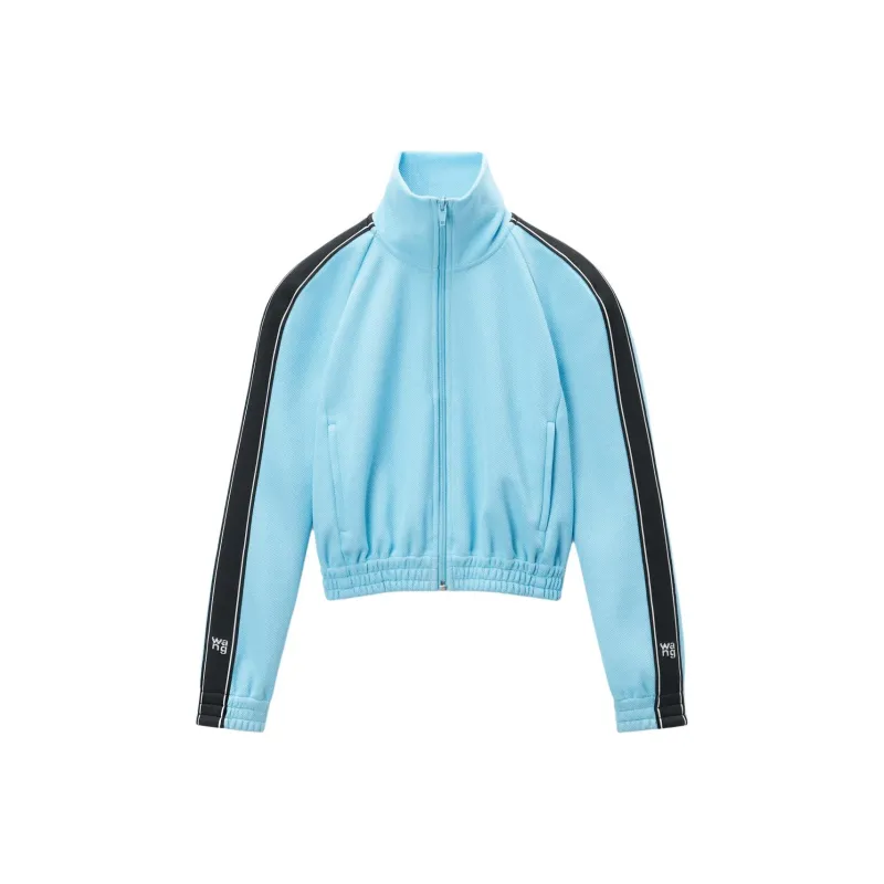 Alexander Wang Logo tape Cropped Track Jacket-0