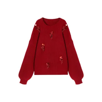 XIANGYING Knitwear Women's Red