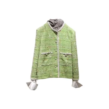 CHANEL Jackets Coats Women's Green