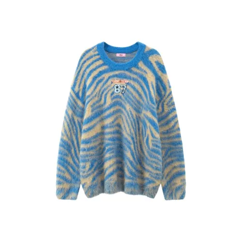 CHUU Knitwear Women's Blue Zebra Print