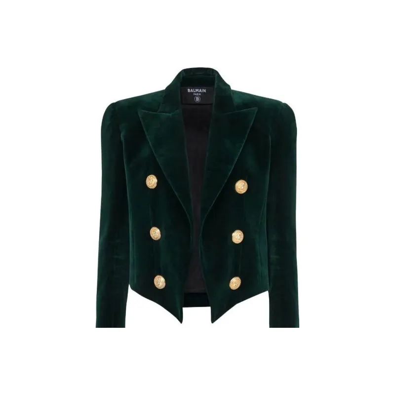 BALMAIN Jackets Women's Green-4