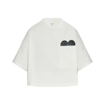 Bottega Veneta Heart Detailed Cropped T Shirt