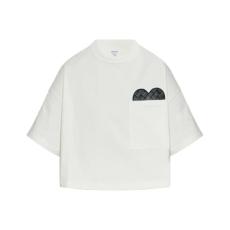 Bottega Veneta Heart Detailed Cropped T Shirt-0