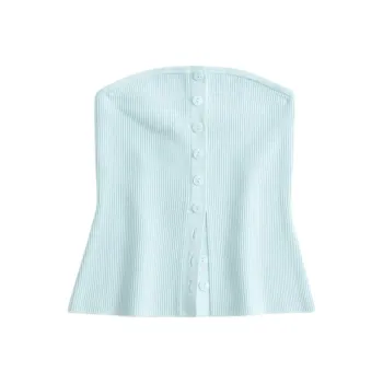 Abercrombie＆Fitch Strapless Top Women's Mint Green