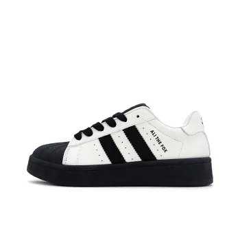 ALI THE FOX Skateboard Shoes Women's Low Top White Black/Pure White