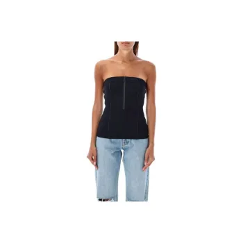 COPERNI Strapless Half Zipped Top